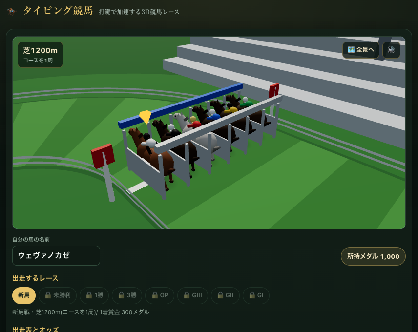 typing-horse-racing